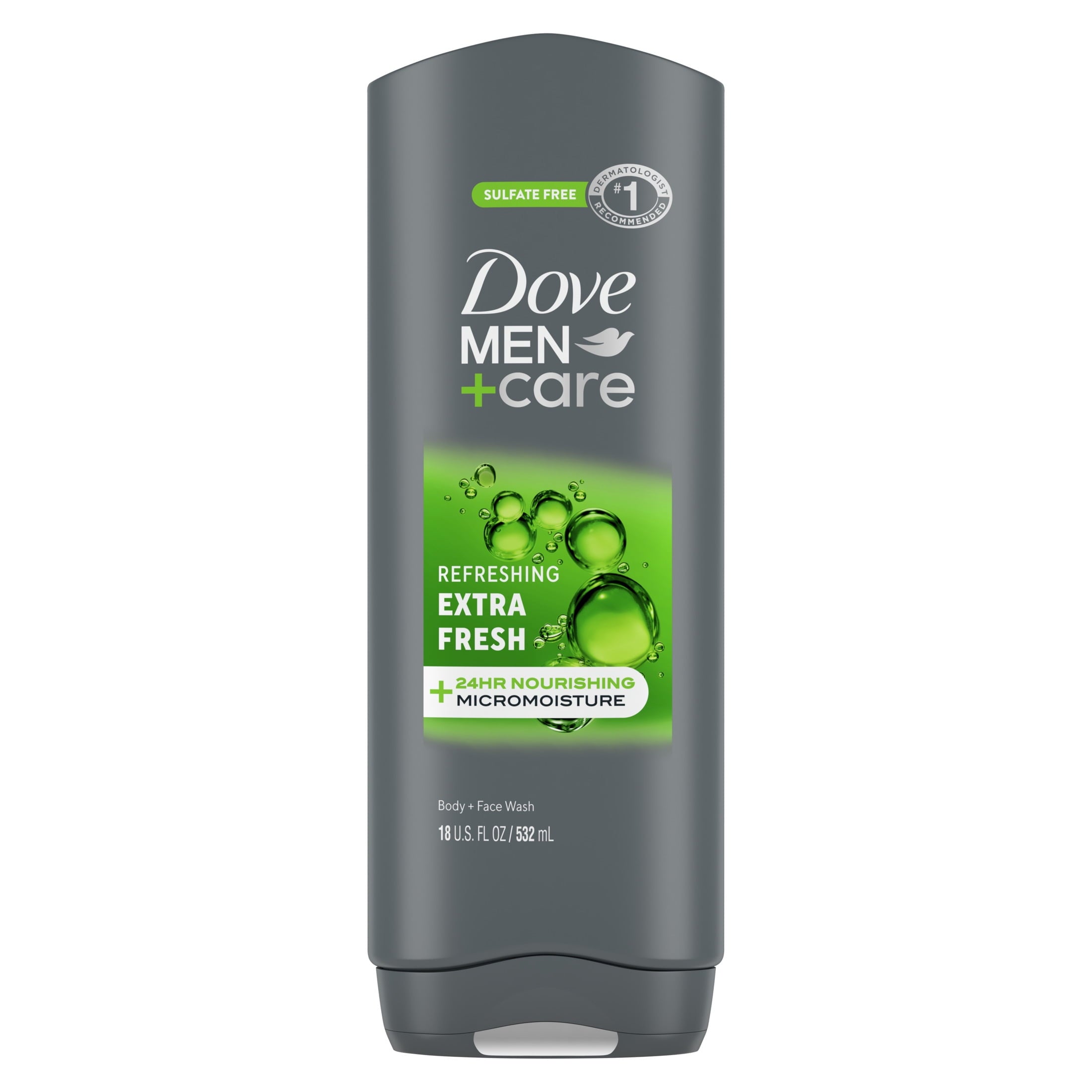 Hydrating Face & Body Wash for Men Extra Fresh All Skin, 18 oz