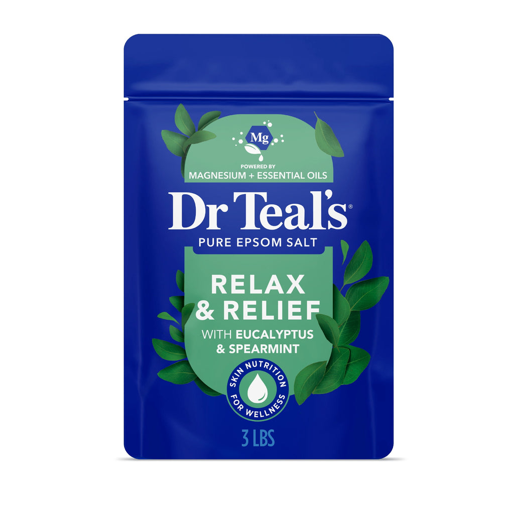 Salt Magnesium Soak, Relax & Relief with Eucalyptus & Spearmint, 3 lbs
