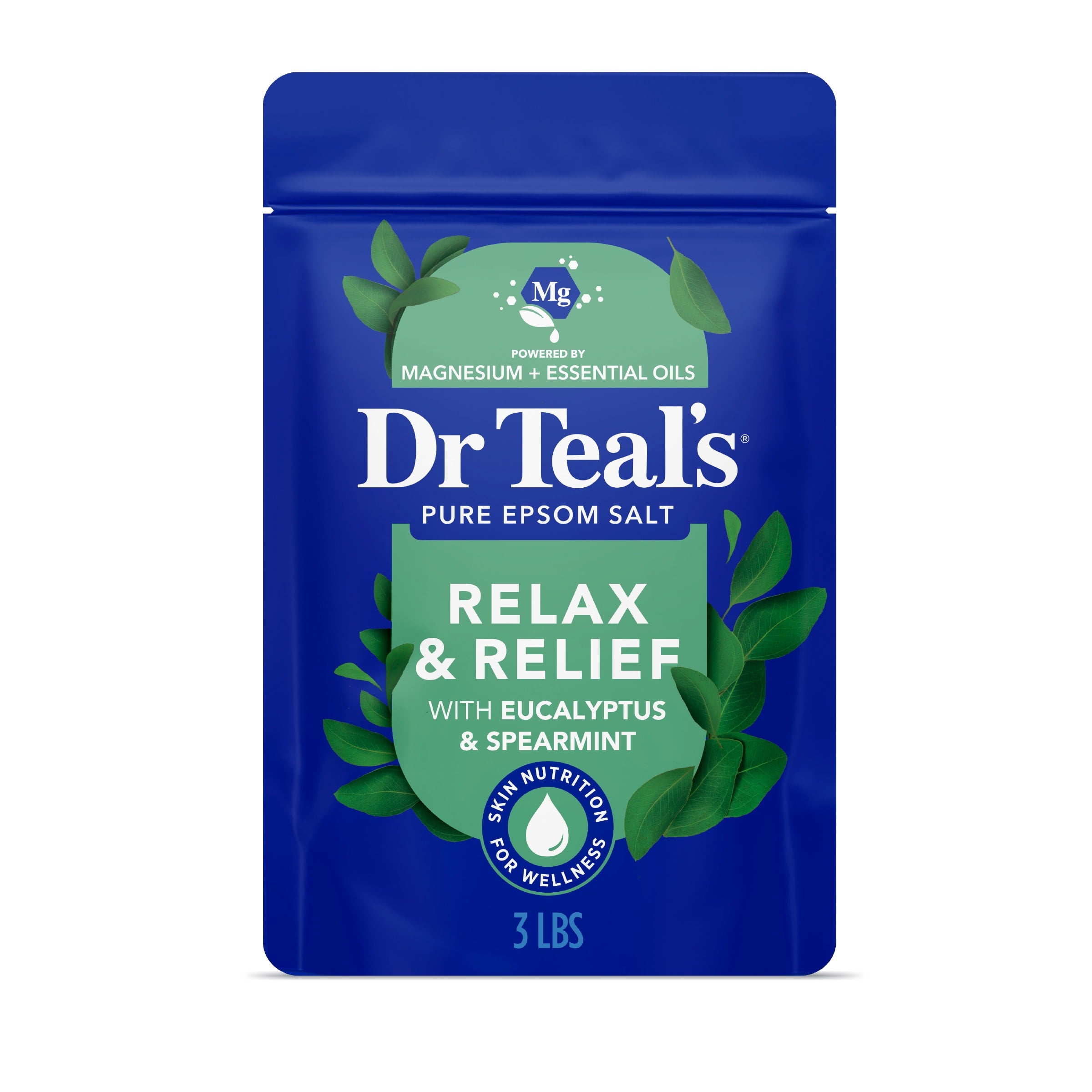 Salt Magnesium Soak, Relax & Relief with Eucalyptus & Spearmint, 3 lbs