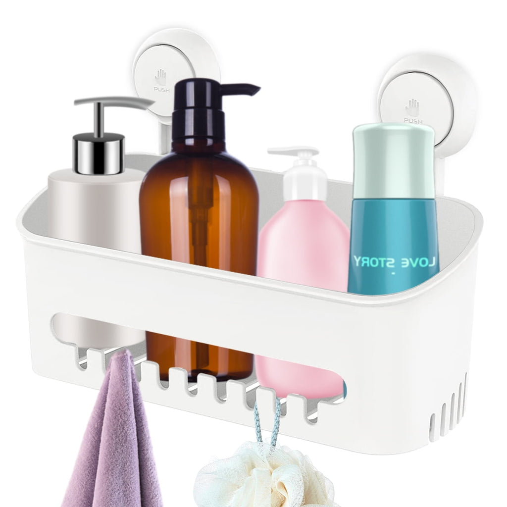 Suction Cup No Drilling Shelf Removable Wall Mounted Organizer Perfect Bathroom Storage Waterproof Rustproof Basket f...