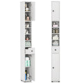Bathroom Storage Cabinet Linen Tower w/ Drawer & Adjustable Shelves