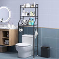 the Toilet Storage Rack, 3 Tier Bathroom Space Saver, Bathroom Corner Stand Storage Organizer Accessories Bathroom To...