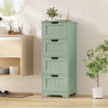 Bathroom Storage Cabinet, Free Standing Narrow Cabinet with 4 Drawers Entryway Storage Organizer for Living Room Bedr...