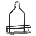 KFFKFF 3-Tier Hanging Shower Caddy, Bathroom Storage Rack with Soap Tray and Hooks for Towels and Sponges, 40 lbs Weight Capacity, Fits Over