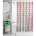 13 Piece Shower Curtain and Hook Set, 72 x 72, Coral