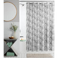 Mainstays Braid 13 Piece Shower Curtain and Hook Set, 72 x 72, Black/White