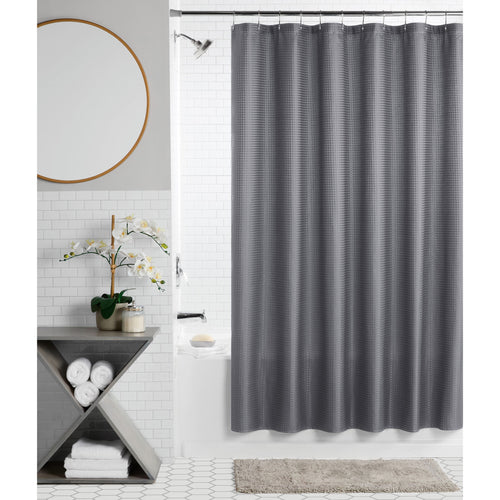 13 Piece Shower Curtain and Hook Set, 72 x 72, Grey