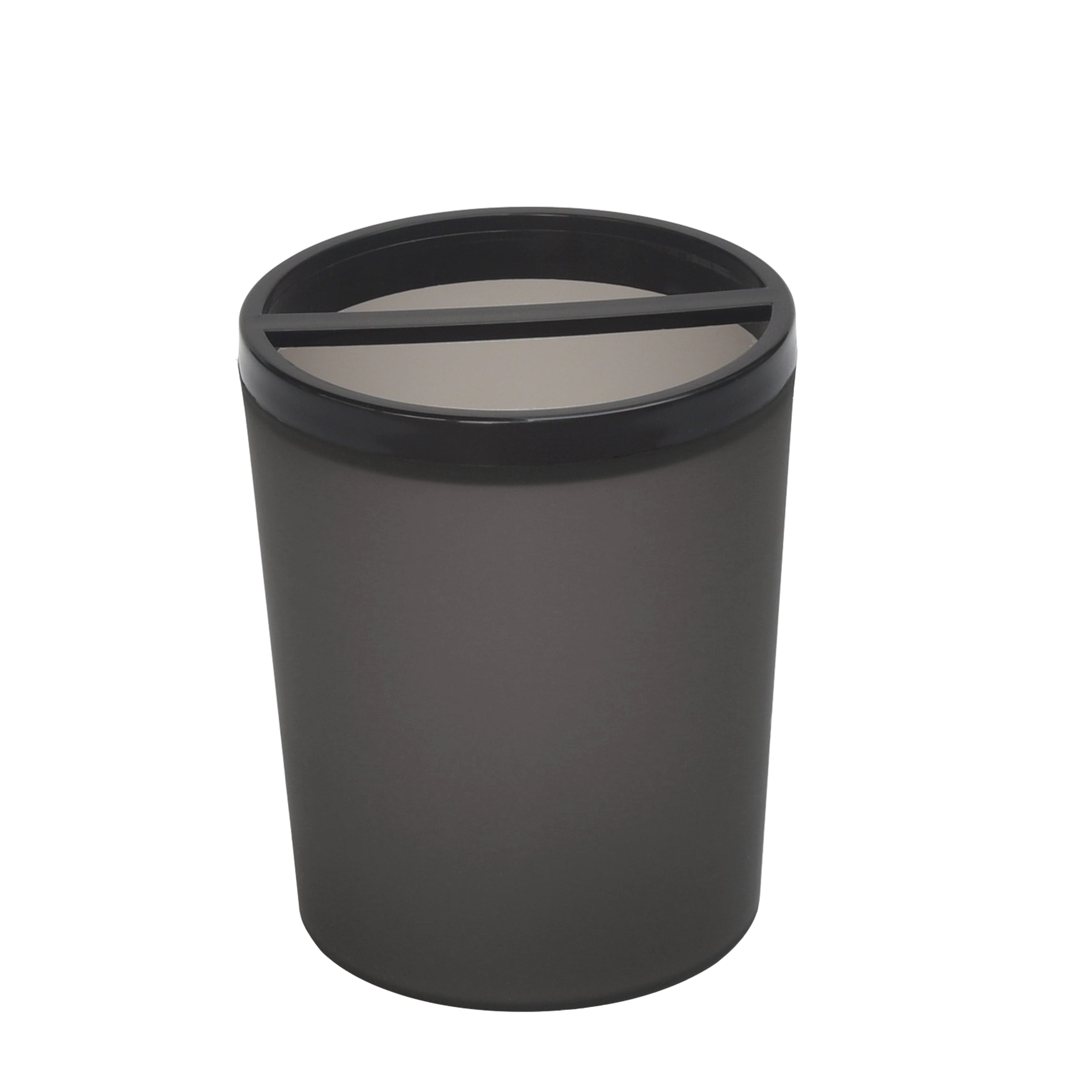 Mainstays Frosted Black Plastic Toothbrush Holder
