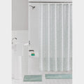 Mainstays 15-Piece Green Leaves Bathroom Set  Nature-Inspired Shower Curtain, Bath Rugs & Hooks, Washable Polyester