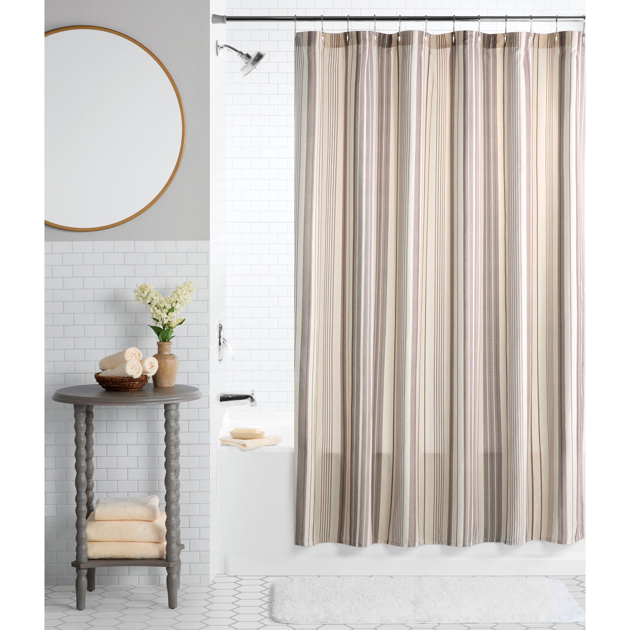 13 Piece Shower Curtain and Hook Set, 72 x 72