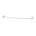 24 Inch Oval Steel Wall Mount Towel Holder Bar with White Finish