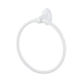 Mainstays Oval Style Steel Wall Mount Towel Holder Ring, White, Vertical Orientation