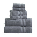 Mainstays 6-Piece Performance Bath Towel Set, Super Soft Quick Dry, Solid Grey