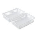 Mainstays 2-Pack Plastic Drawer Organizer Storage Bin Set, Mini Drawer Storage Containers for Kitchen Drawer, Desk Drawer and Bathroom Drawe