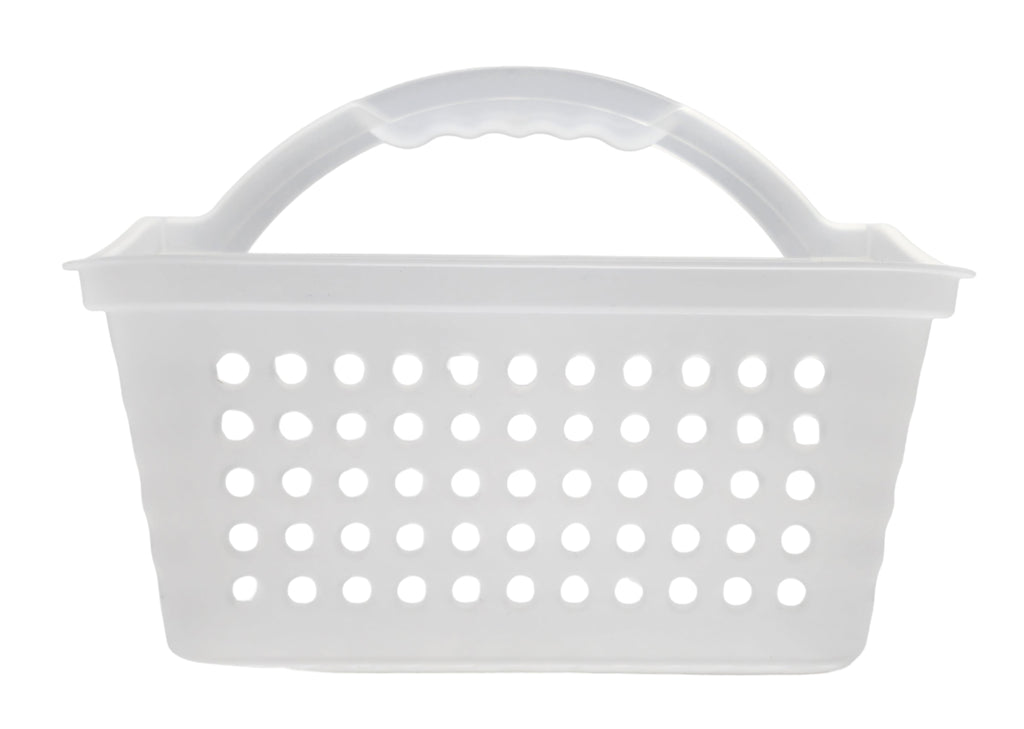 Mainstays Small Portable Shower Caddy Frost Plastic