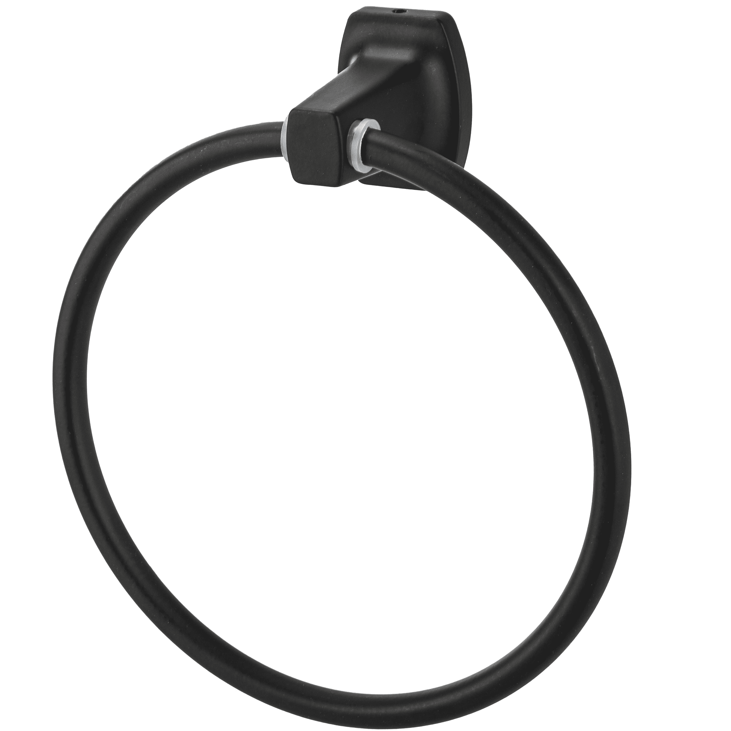 Black Steel Wall Mount Towel Ring