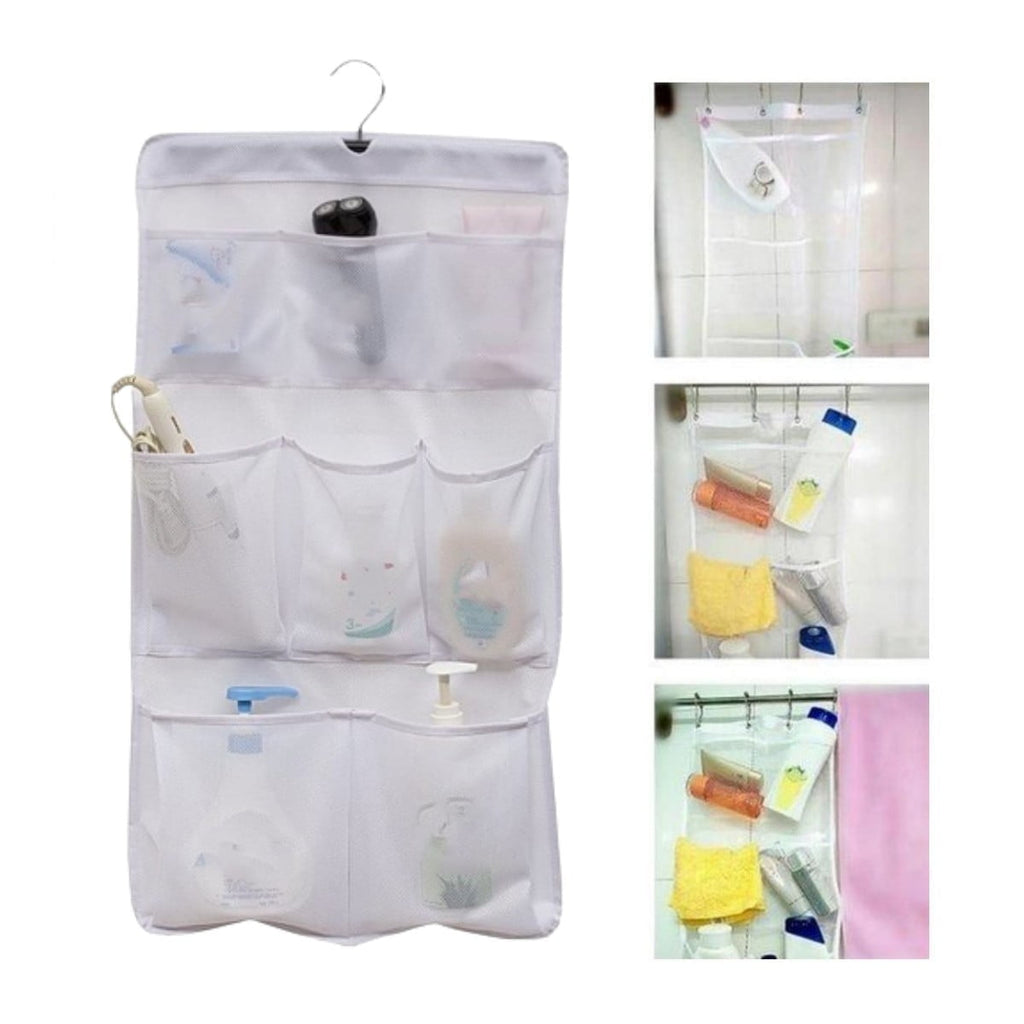 for Shower with Hook, Quick Dry Hanging Shower Caddy College, Storage with 8 Pockets and Rotating Hook for College Do...