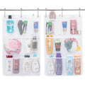 7 Pockets Hanging Organizer with Quick Drying , Portable Space Saving Bathroom Organizer to Hold Soap, Shampoo and Cr...