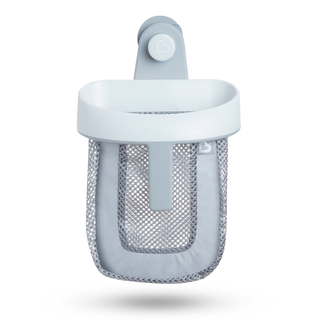 Super Hanging Bath Toy and Storage with Quick Drying Mesh, Gray, Unisex