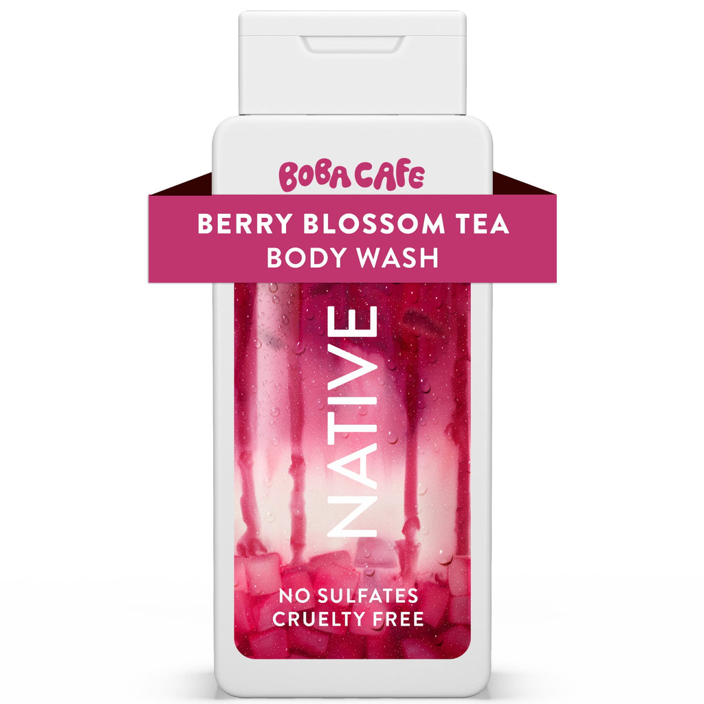 Limited Edition Berry Blossom Tea, Sulfate Free for Women & Men, Boba Café, 18 fl oz