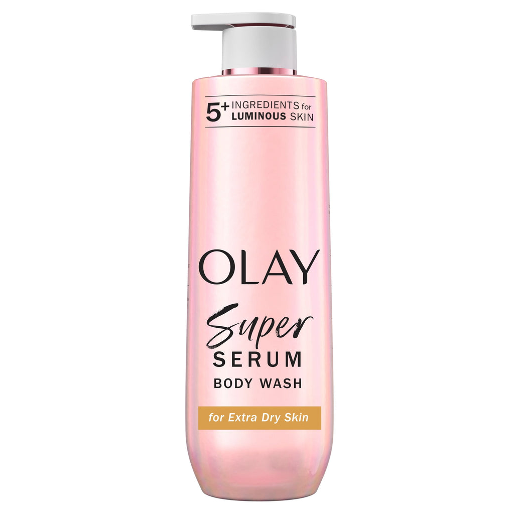 Olay Super Serum Body Wash for Extra Dry Skin, 20 fl oz, Serum Complex for Luminous Skin