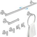 7 Pcs Hardware Set for Bathroom, Stainless Steel Accessories, Includes 24" Towel Bar, Toilet Paper Holder, Towel Ring...