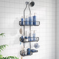 SHINGONE Adjustable over Head Shower Caddy: Hanging Bathroom Organizer for Large Bottles & Tall Showerheads - Rustproof Storage Shelf with S