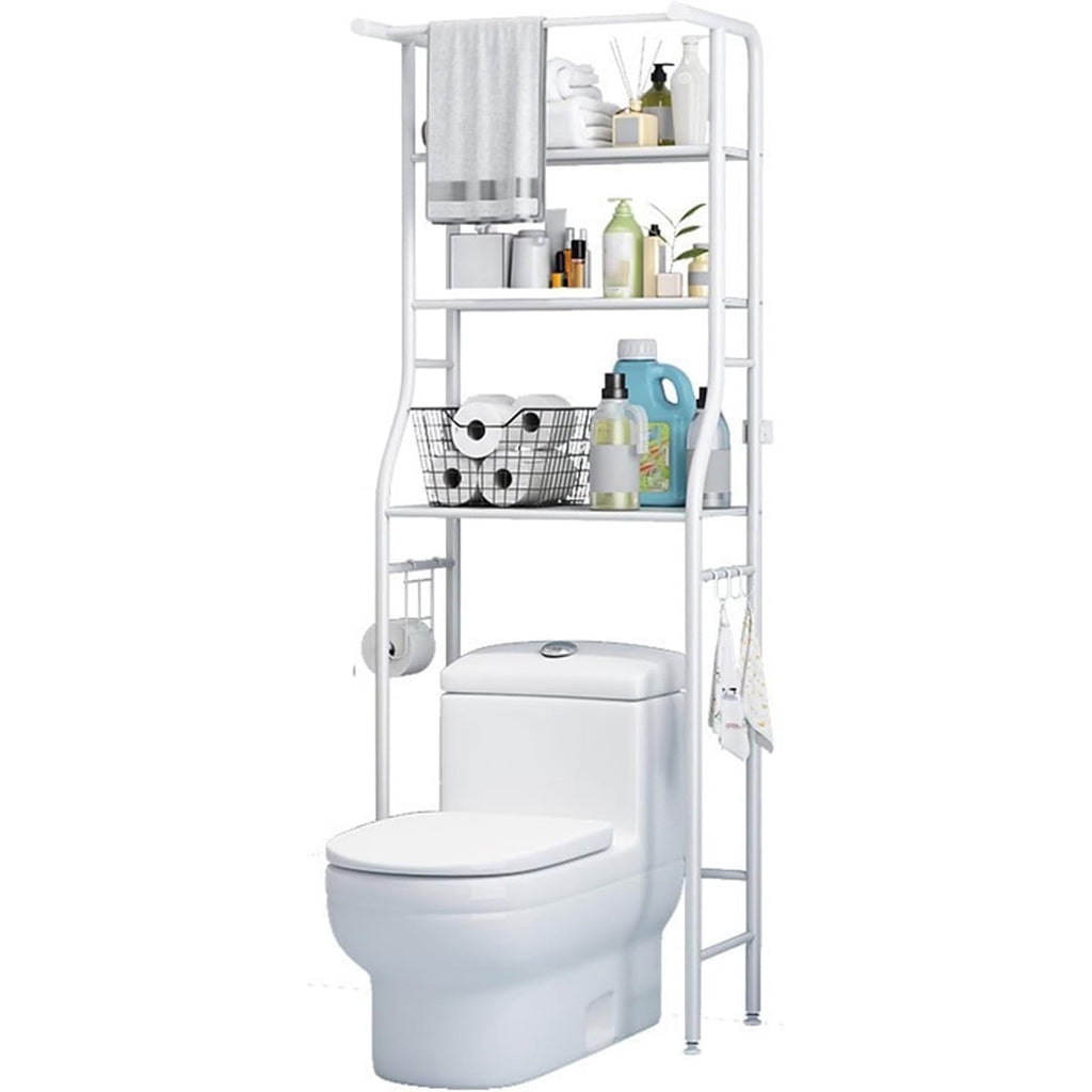 SUSUZI Over the Toilet Storage Rack 3-Tier Bathroom Organizer Shelf Metal Bath Shelves Freestanding Above Toilet Stand for Bathroom Laundry,