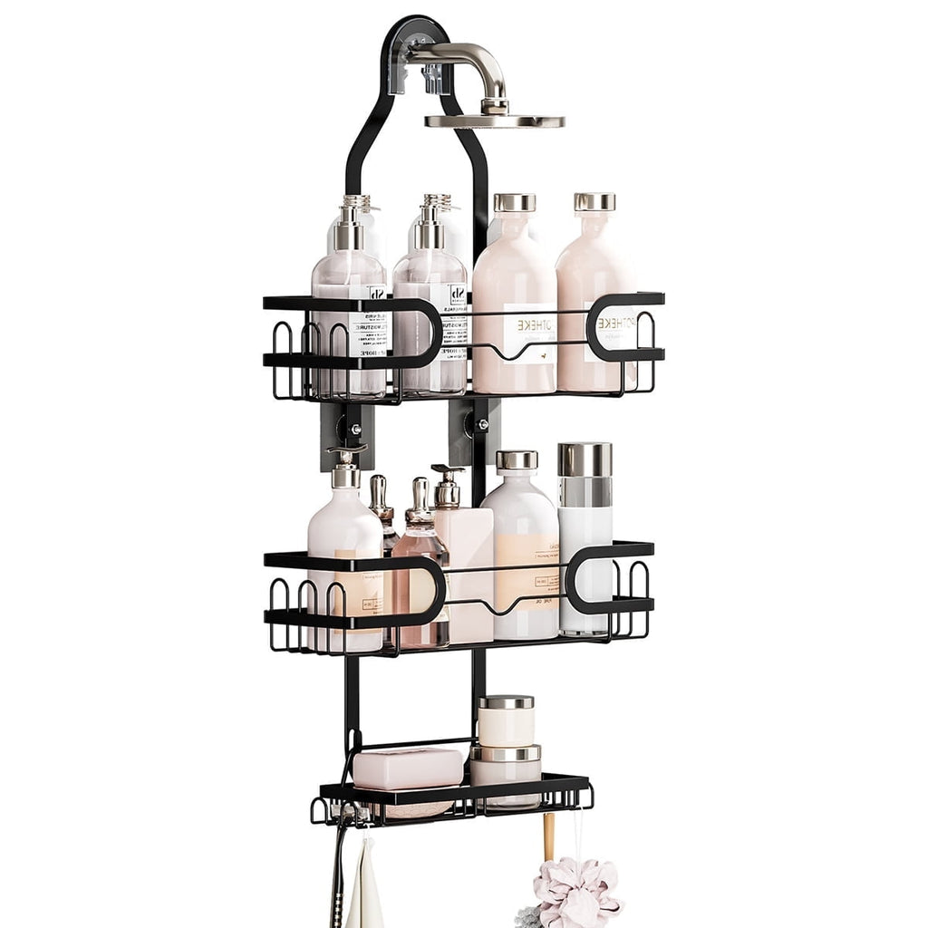 SZZJKJ Hanging Shower Caddy,Anti-rust Shower CaddyAnti-sway Shower OrganizerBlack