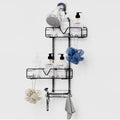 Hanging Over Head, Fits 1" Standard Pipe, Left/Right Adjustable Shelves, Large Storage for Shampoo & Soap Holder, No-...