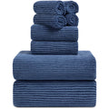 8 Piece Extra Large Bath Towel Sets, 2 Large Bath Towels , 2 Hand Towels, 4 Washcloths, Soft Microfiber, Quick Dry, H...