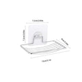 Stainless Steel Soap Holder Wall Mount No Drilling Adhesive 5.1x3.54in Silver Rustproof Drainage Dish for Bathroom Sh...