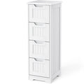 33" Small Bathroom Floor with 4 Drawers, White