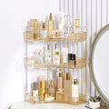 3-Tier Organizer, Bathroom Corner Countertop Organizer Space Saving waterproof Gold