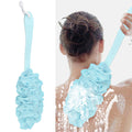 Handle Back Scrubber, Soft Bath Loofah Sponge Shower Brush for Women Men Body Cleaning