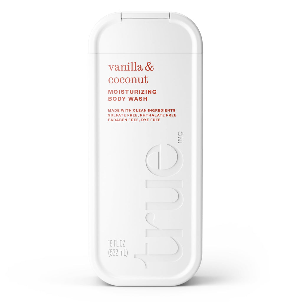 & Coconut Body Wash, Sulfate-Free, Moisturizing and Hydrating Formula for Women & Men, 18 fl oz