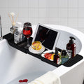 Uptyia 2-Compartment Plastic Bathtub & Shower Organizer with Candle & Phone Holder, Multi-Color
