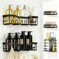 5 Pack Adhesive Shelf, No Drilling Wall-Mounted Bathroom Organizers and Storage Accessories, Black