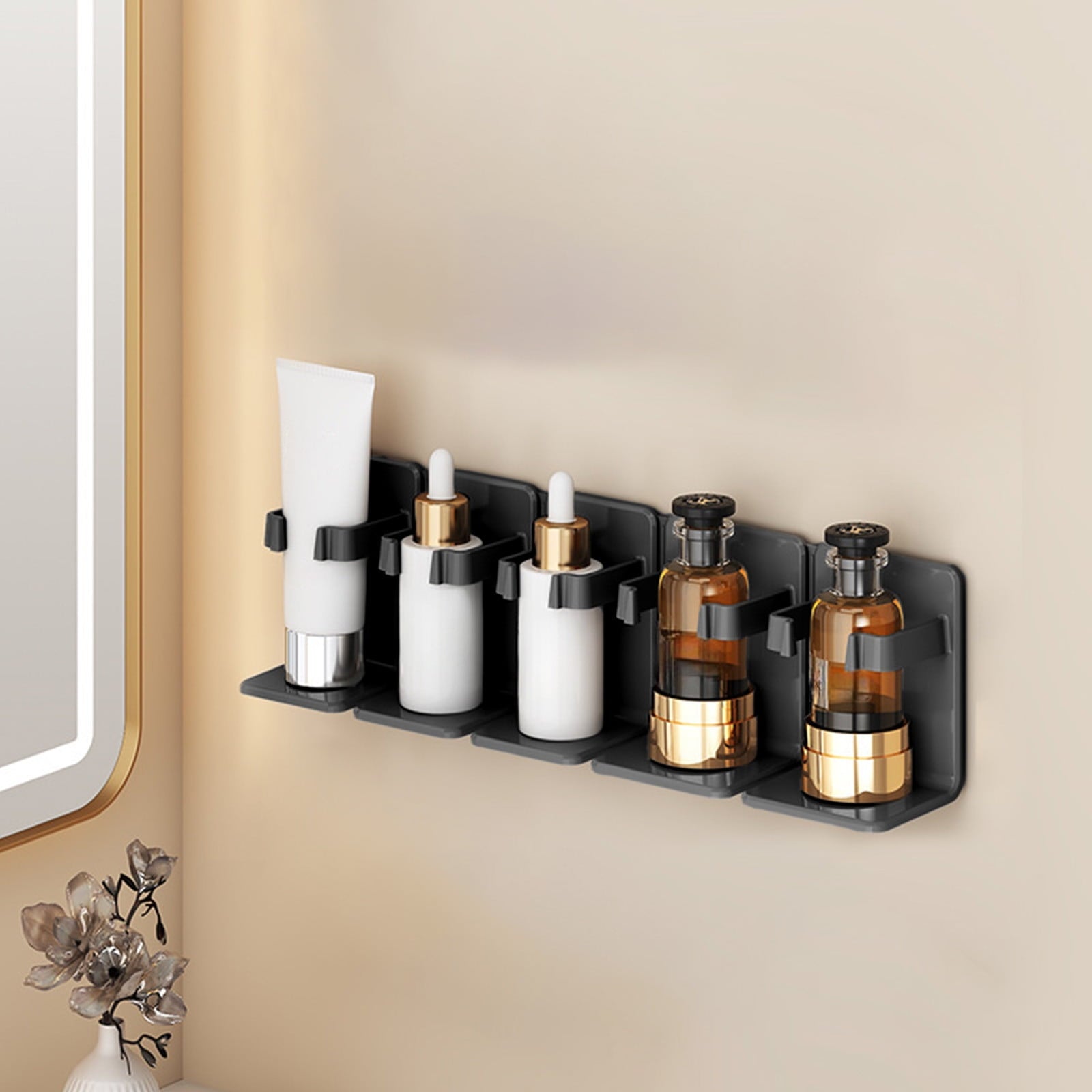 Bathroom Storage Shelf, Space-Saving Adjustable Rack, Vanity & Toilet Area, for Homeowners