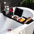 Bath Shelf Caddy Tray Multifunctional Bathtub Organizer, Black