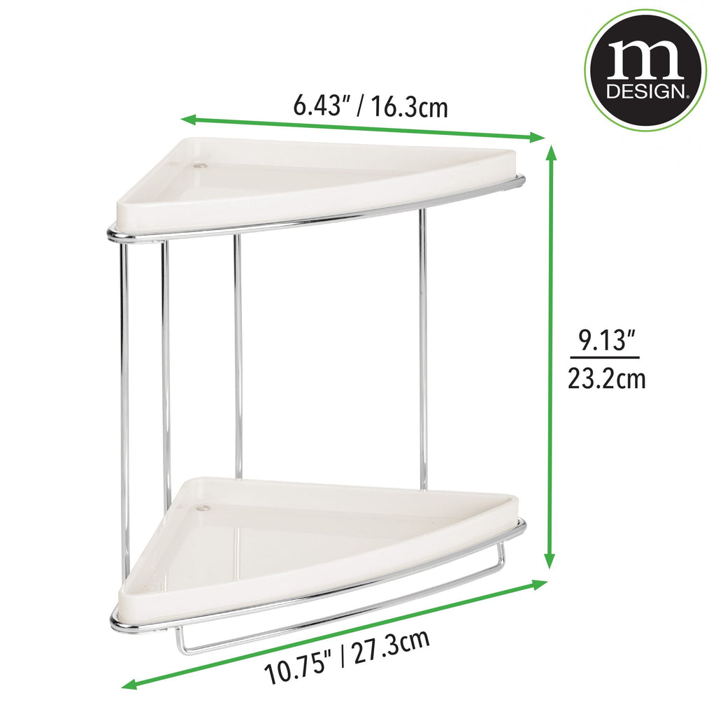 2-Tier Bathroom Freestanding Organizer Shelf - Cream - Image 5