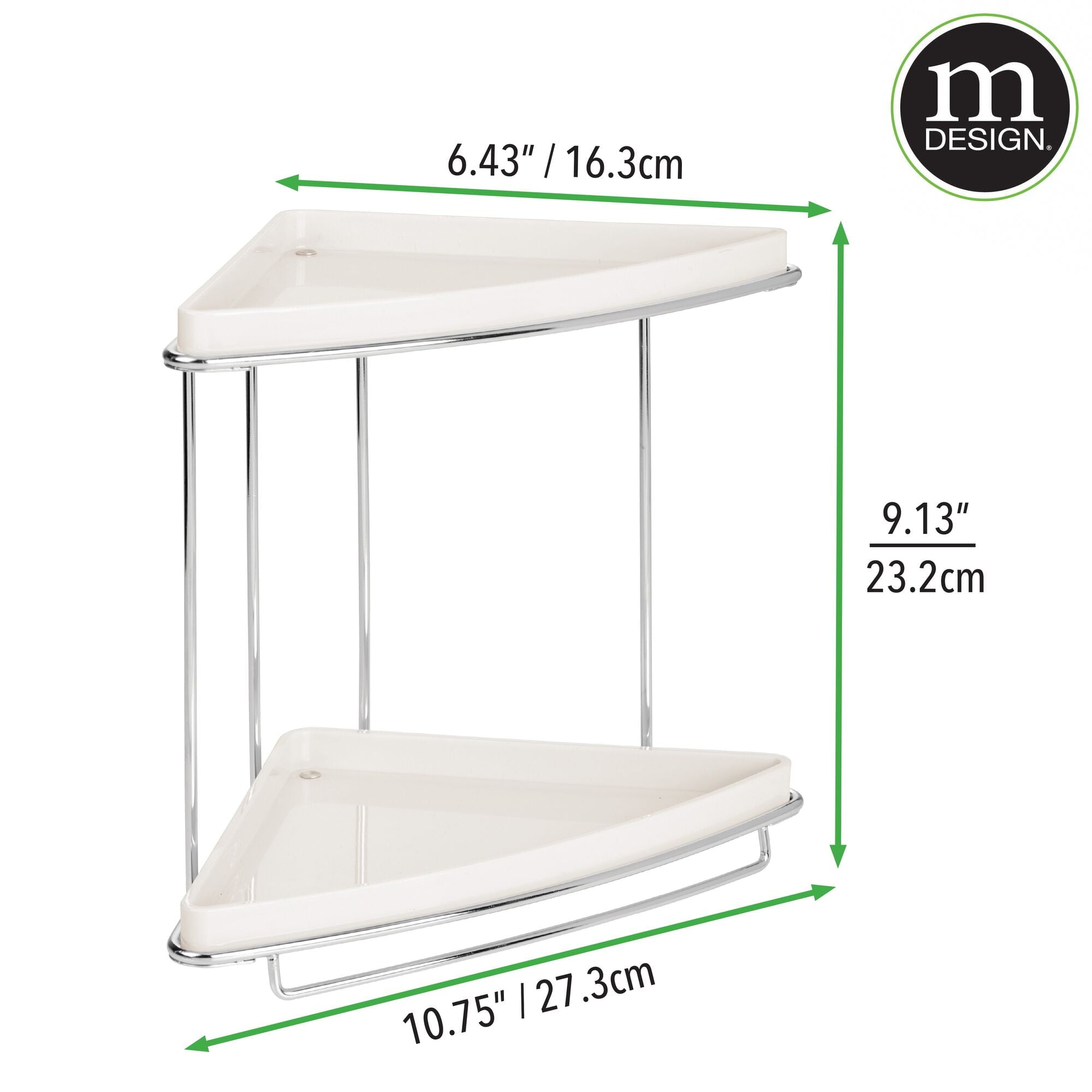 2-Tier Bathroom Freestanding Organizer Shelf - Cream - Image 5