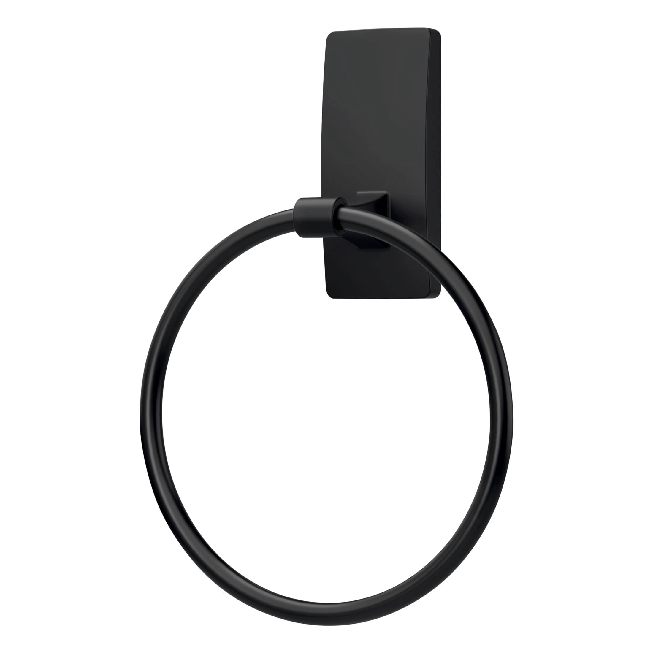 Black Towel Ring, 1 Towel Ring, Holds 5 lbs, 2 Strips, Adhesive Mount - Image 6