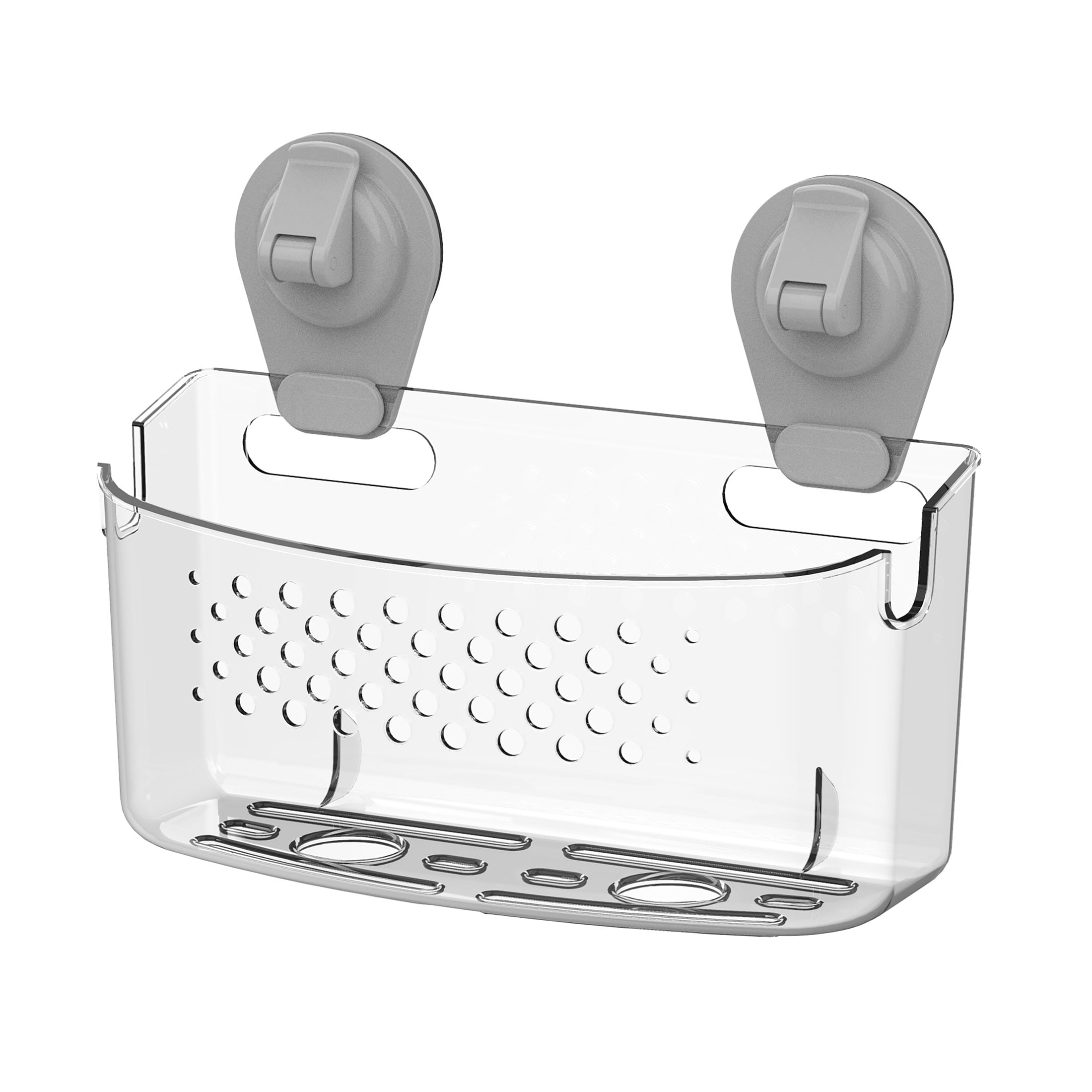 Clear Wall-Mounted Suction Bath Basket, Easy to Install, No Tools Needed - Image 2