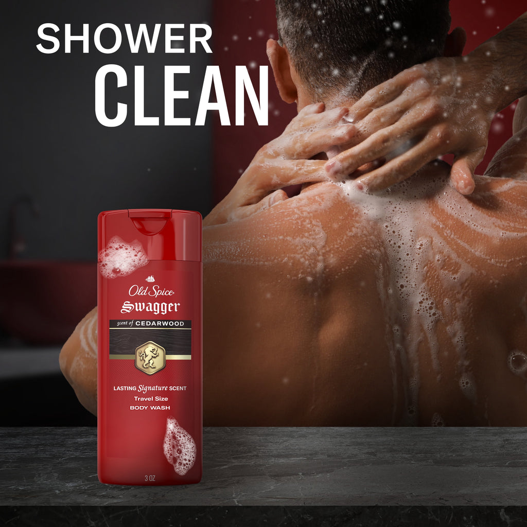 Red Zone Swagger Men's Body Wash, All Skin Types, Scent of Cedarwood, 3 fl oz - Image 6