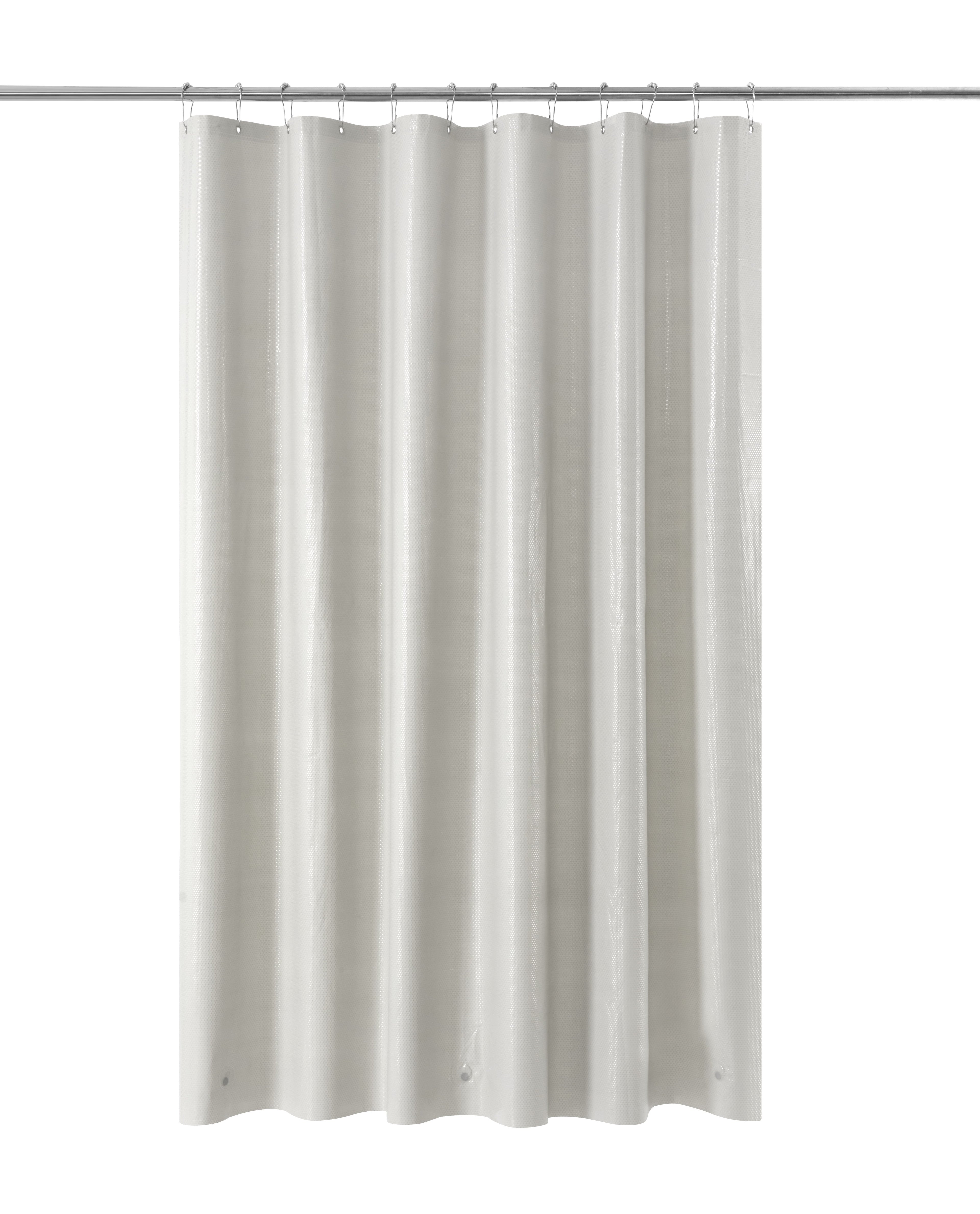Mainstays 14-Piece Blue Dot Shower Curtain Set – 72" x 72" Fabric Curtain, PEVA Liner & Rust-Resistant Hooks, Easy-Clean Bathroom Upgrade - Image 4