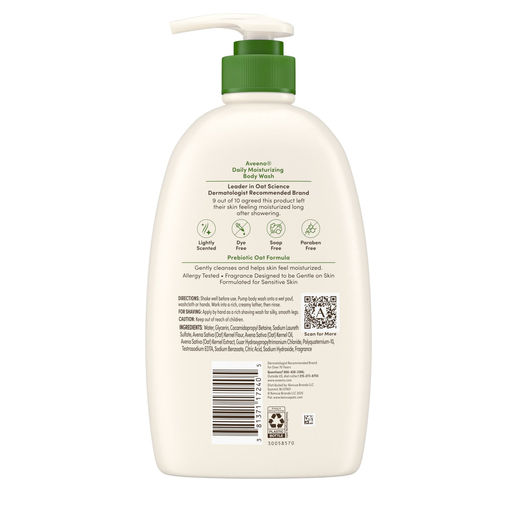 Soap, Dry Skin Body Wash and Scrub with Prebiotic Oat, 33 fl oz - Image 4