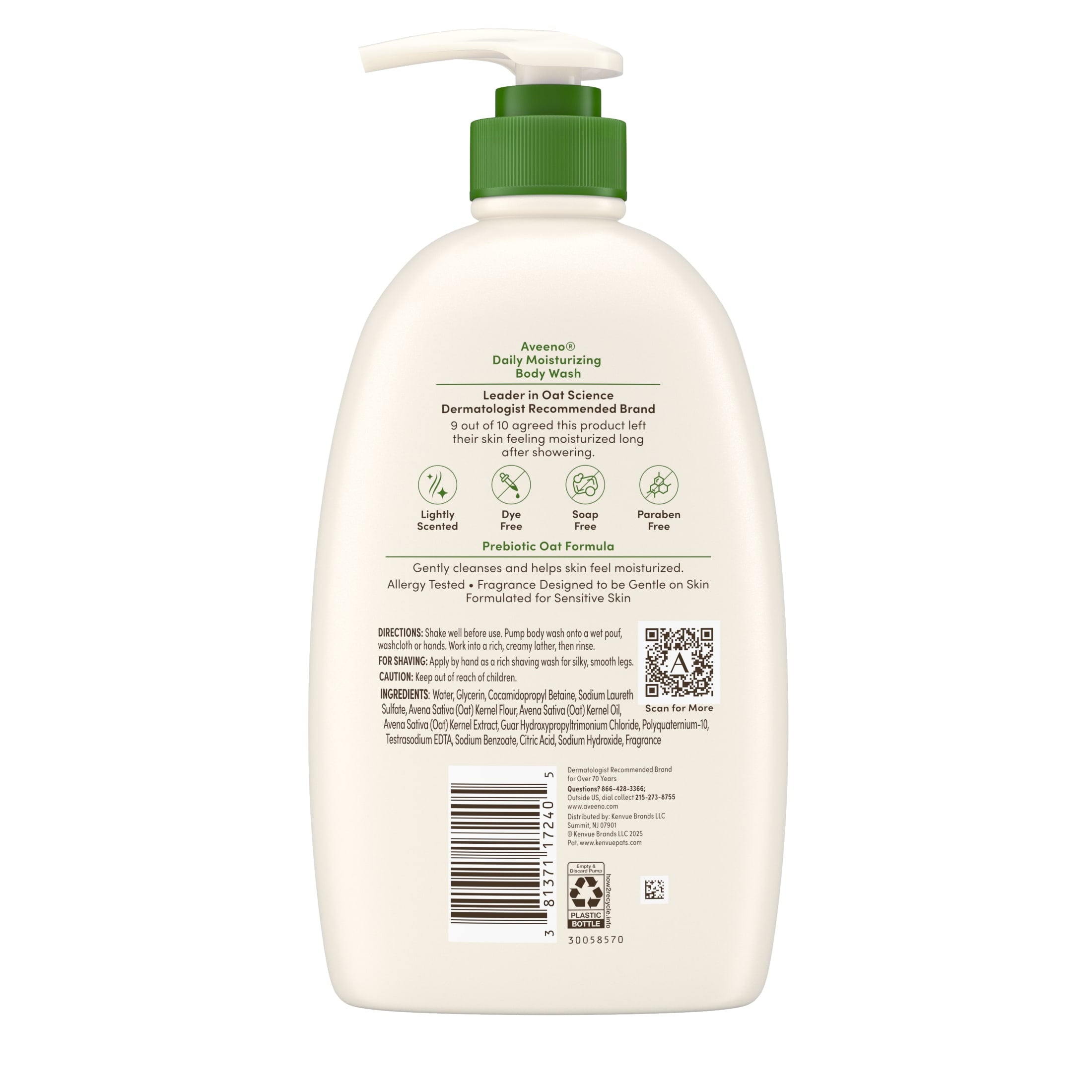 Soap, Dry Skin Body Wash and Scrub with Prebiotic Oat, 33 fl oz - Image 4