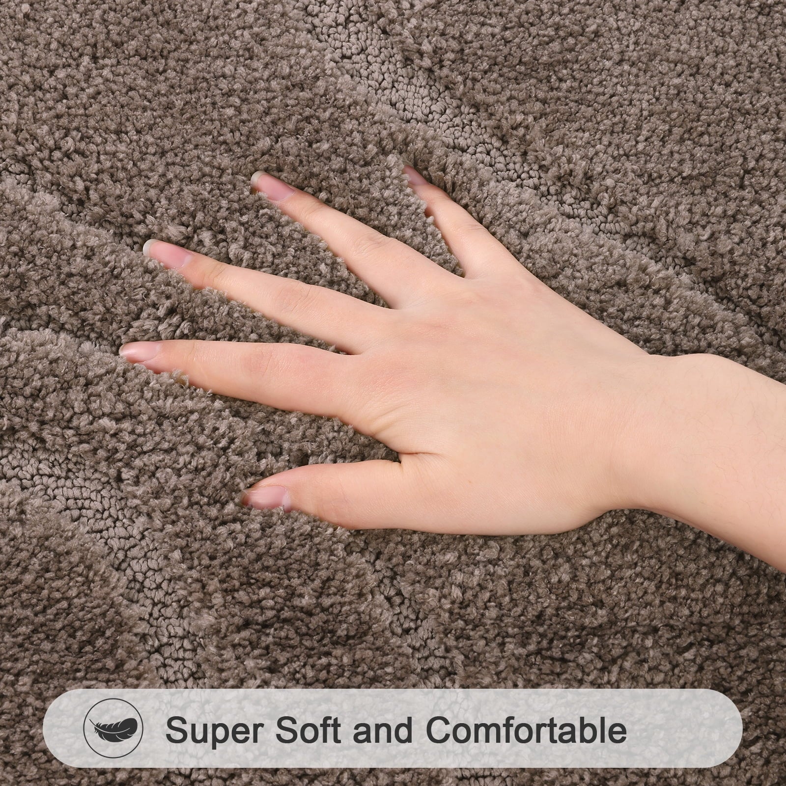 Ileading Bathroom Rugs Sets 4 Piece, Super Soft and Absorbent Non Slip Microfiber Toilet Bathroom Mats - Image 4