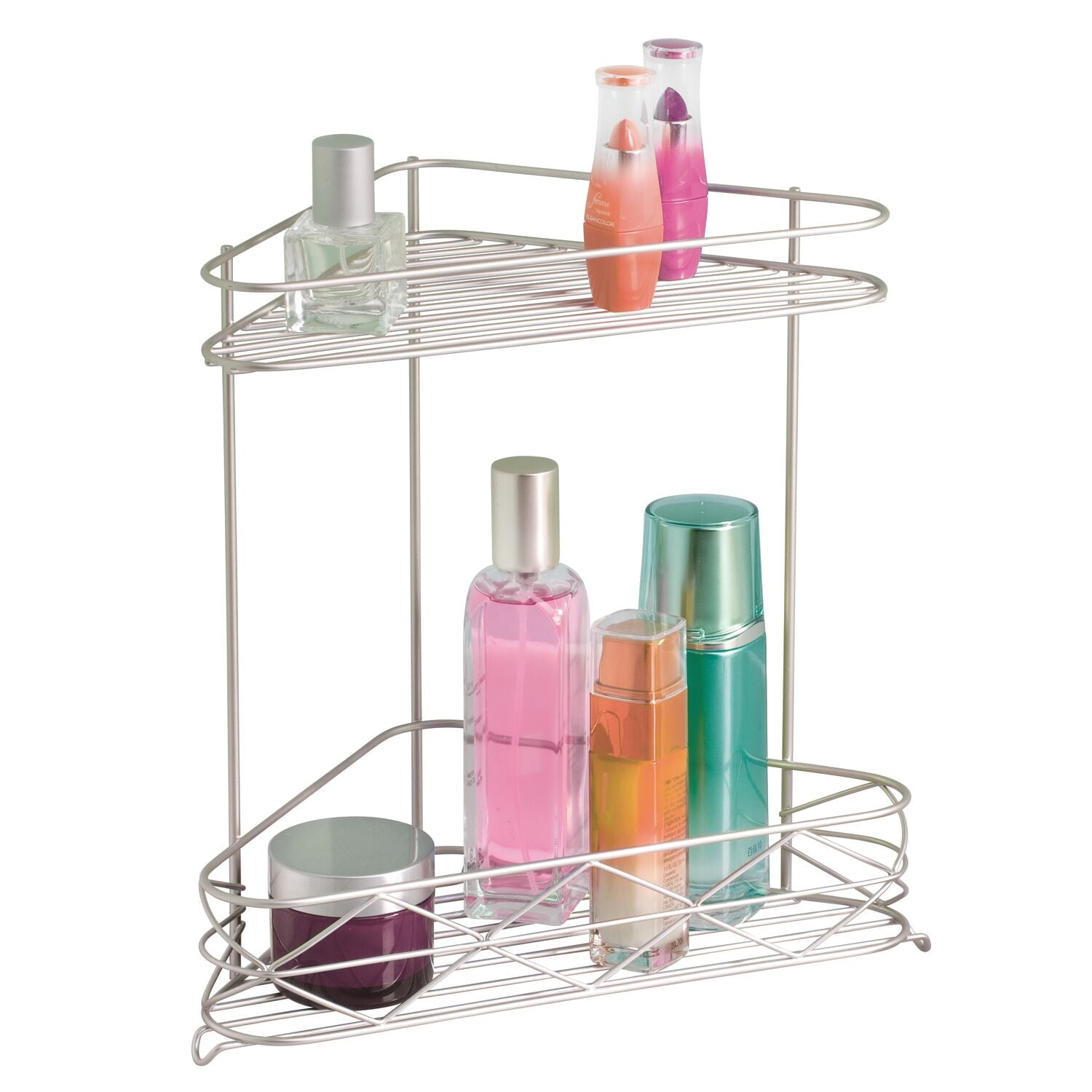 Steel Corner Bathtub Shower Storage Shelf, 10.75" x 6.5" x 10.6", Satin - Image 5
